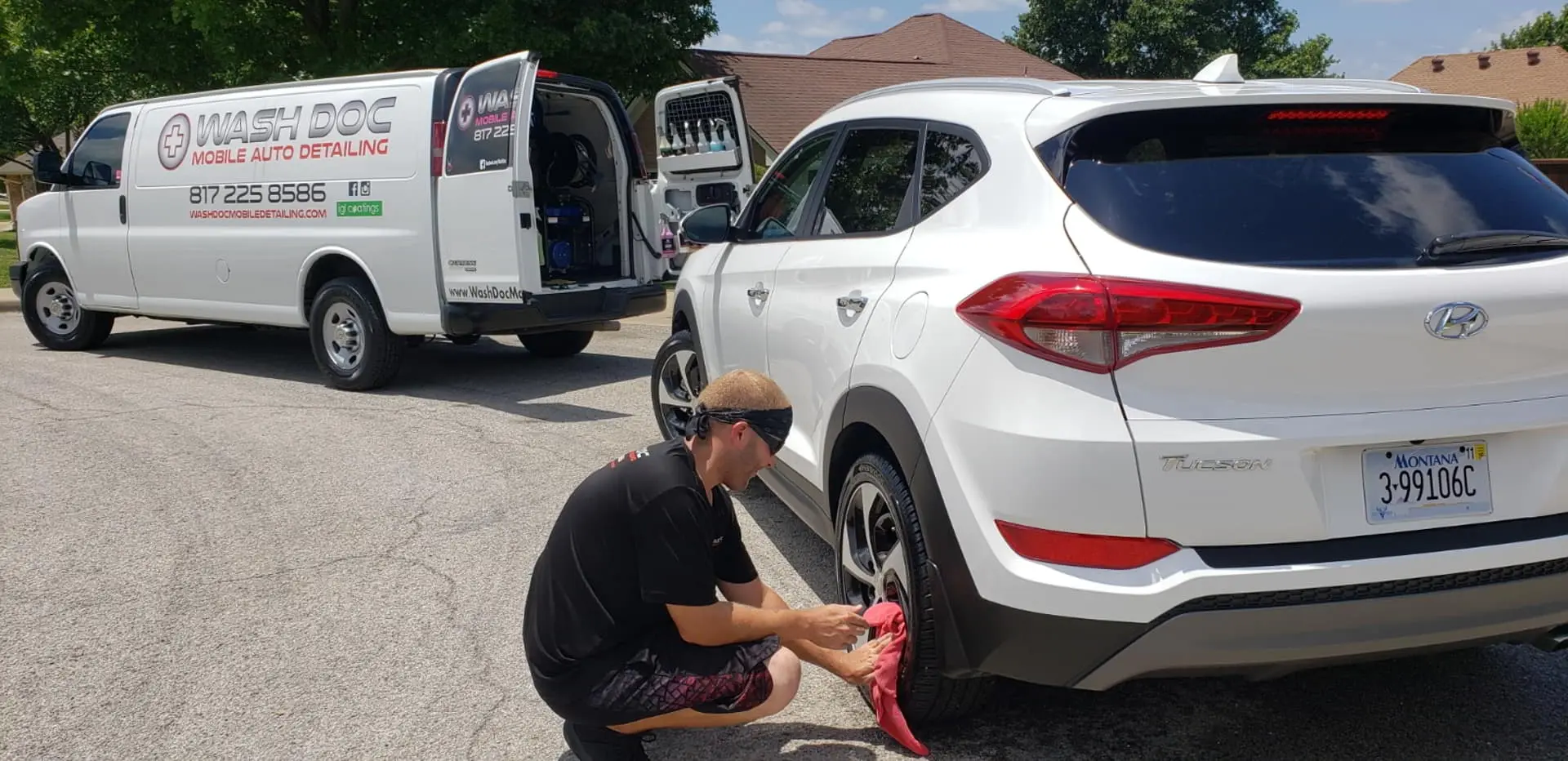 white suv tail mobile detailing wash doc auto detailing haltom city tx