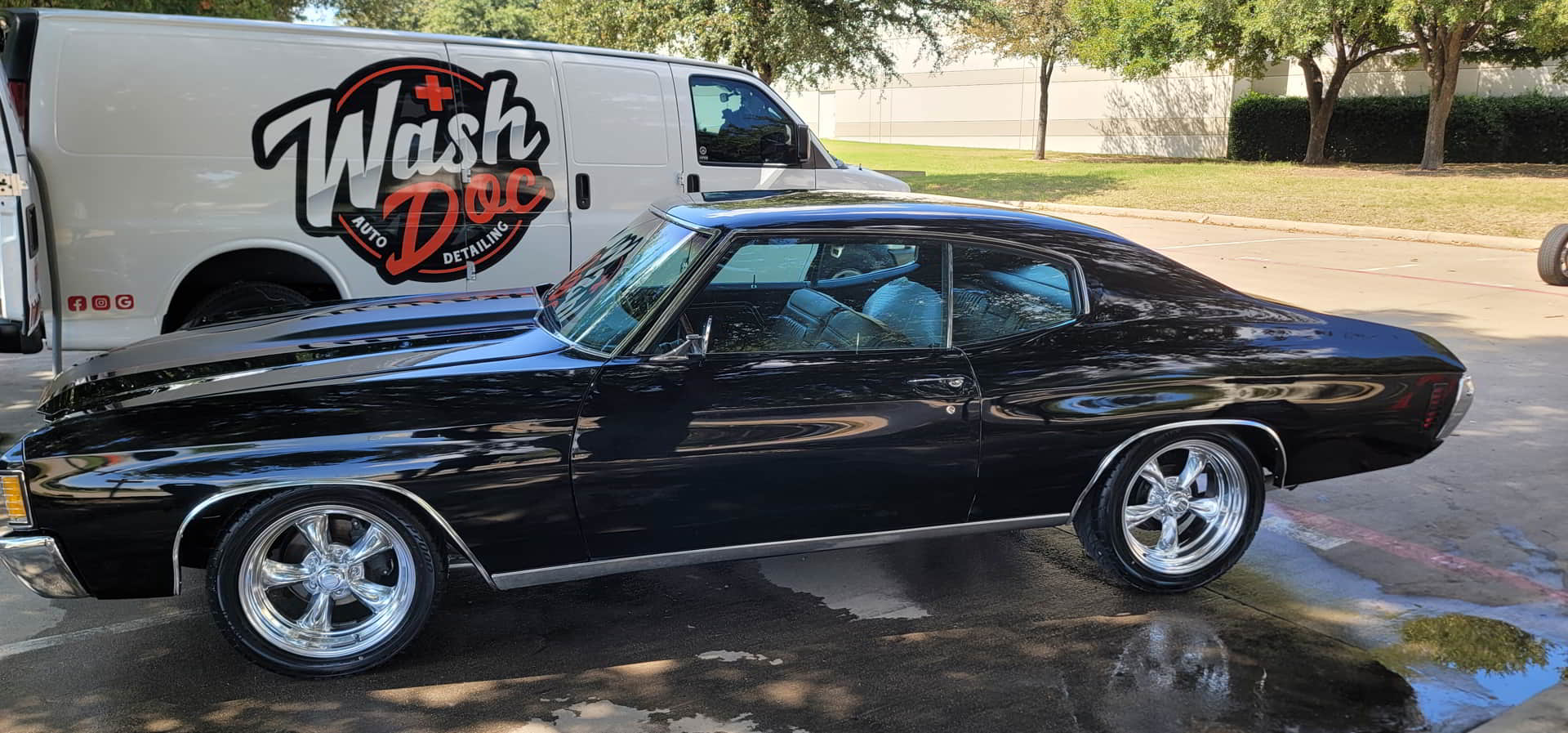 black muscle side full paint correction wash doc auto detailing haltom tx