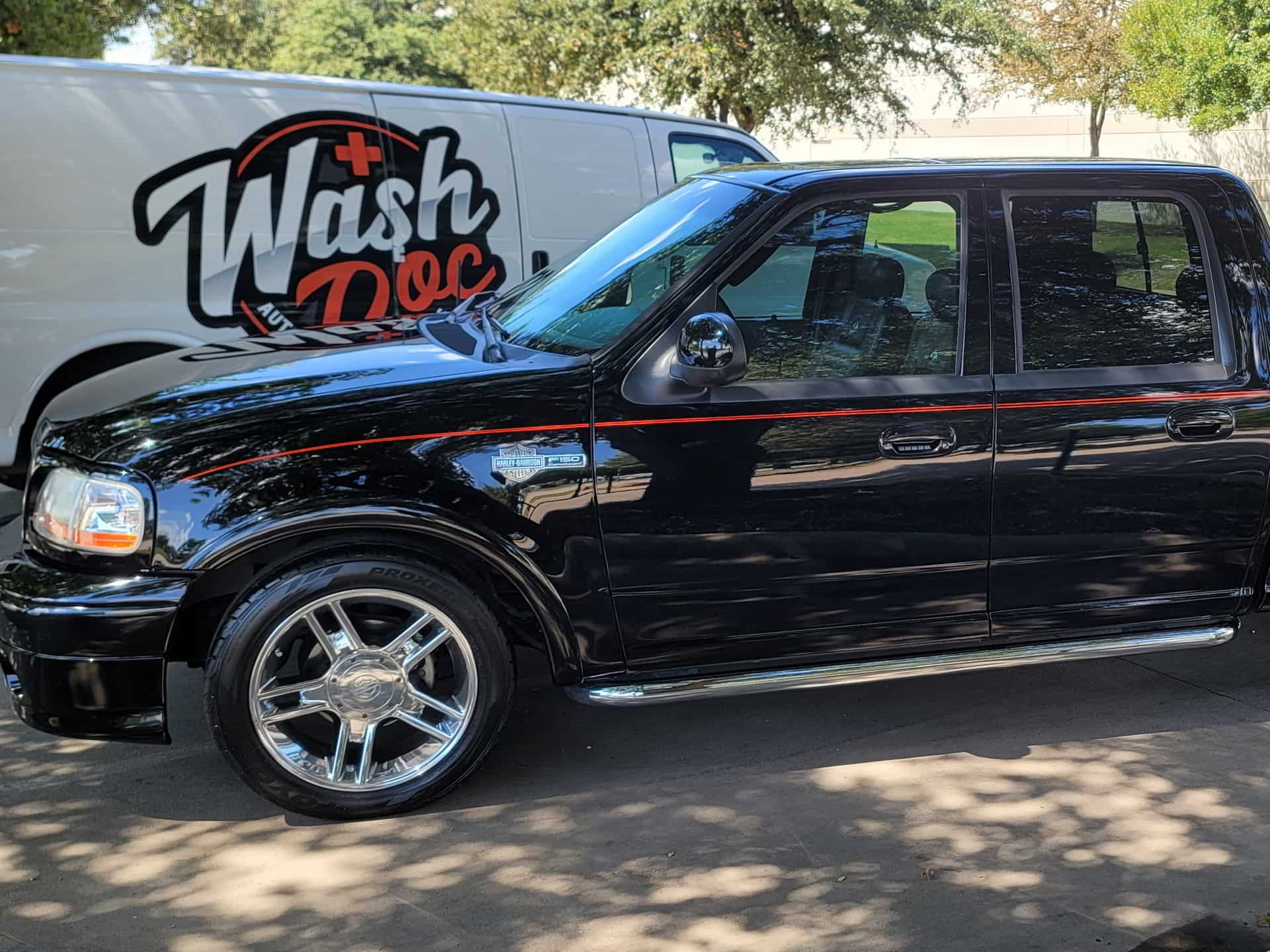 black pickup truck full car ceramic coating services wash doc auto detailing fort worth tx