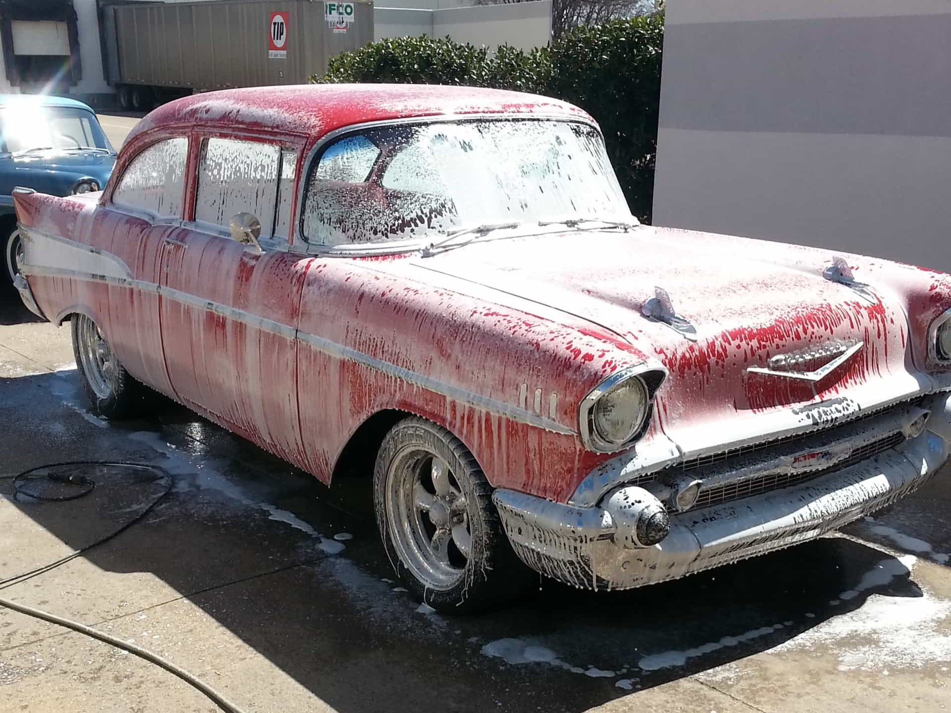 red calssic car wash after ceramic coating wash doc auto detailing fort worth dfw tx